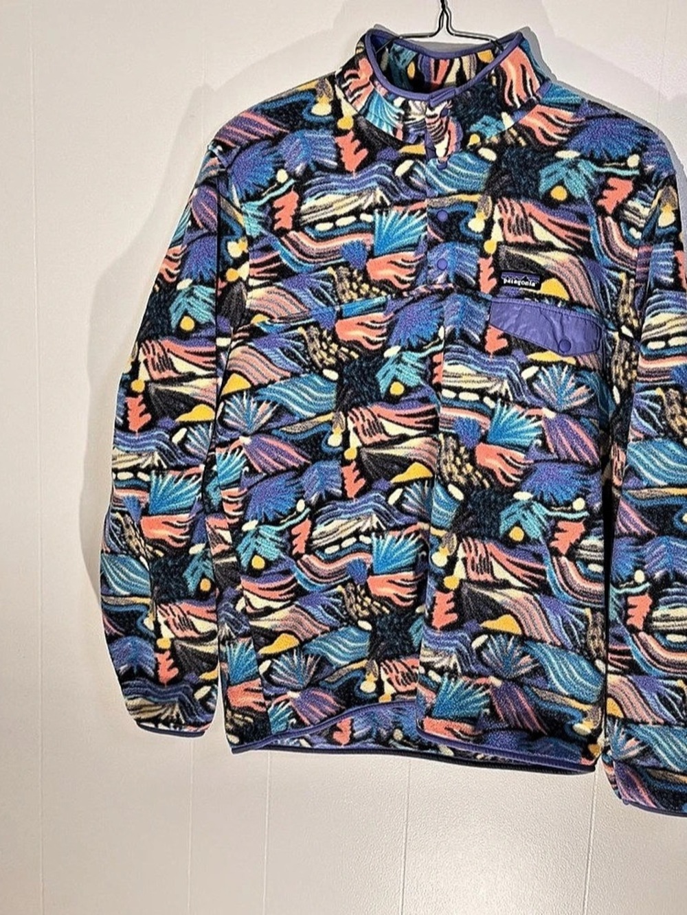 Patagonia Lightweight Synchilla Snap-T Pullover Blue & Purple XL